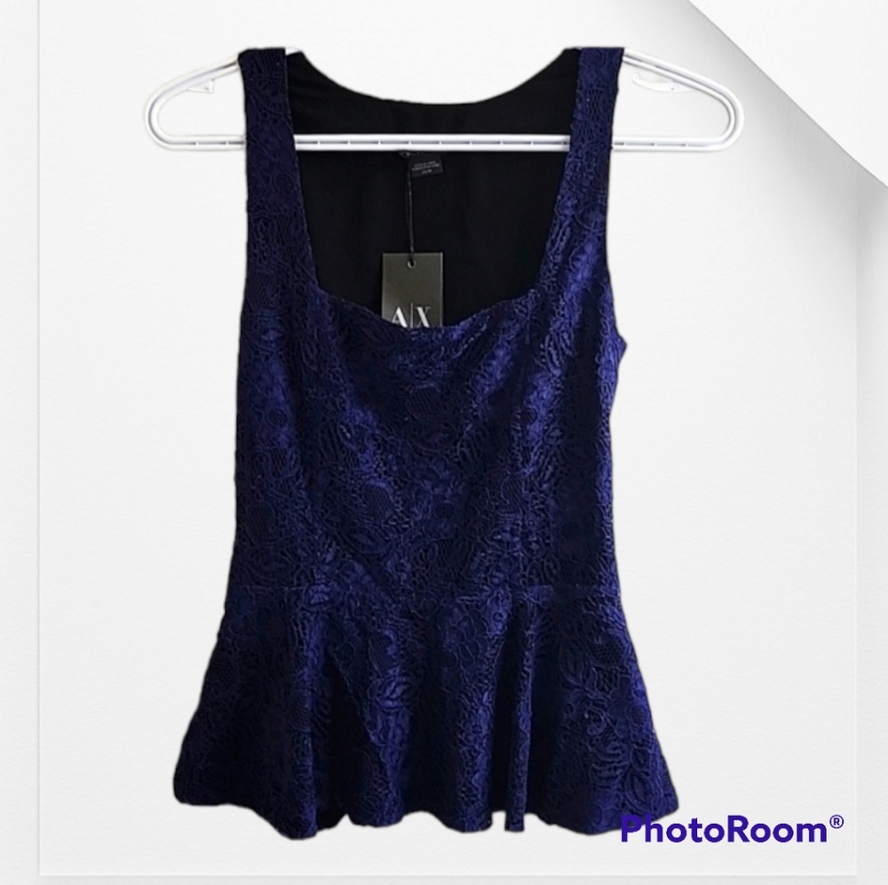 NWT Armani Exchange Sleeveless Blouse - Picture 1 of 7